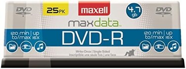 Maxell Dvd-R 4.7gb 25 Pack Spindle