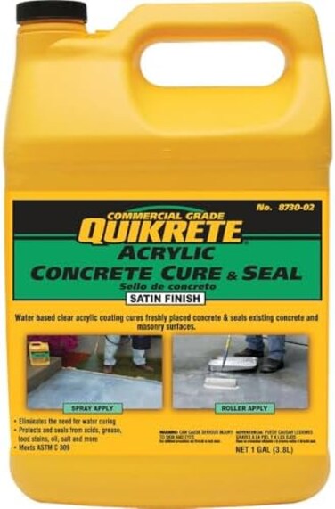Quikrete Acrylic Concrete Cure &amp; Seal, 1 Gallon, Satin Finish