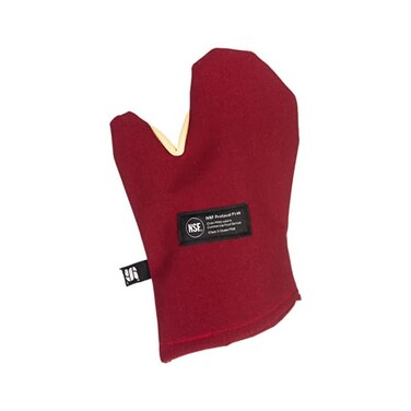 سان جامار قفاز فرن KT0212 تقليدي من كول تاتش لهب متقطع للحماية من الحرارة العالية حتى 900 فهرنهايت، طول 13 انش، احمر