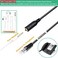 VoiceJoy 3.5mm Smartphone Headset to RJ9 Adapter Cable - 3.5mm Headphone Converter to Office Telephone IP Phones Toshiba Aastra Nortel Nec Mitel ShoreTel InterTel