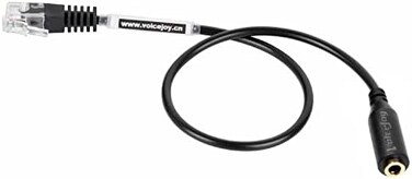 VoiceJoy 3.5mm Smartphone Headset to RJ9 Adapter Cable - 3.5mm Headphone Converter to Office Telephone IP Phones Toshiba Aastra Nortel Nec Mitel ShoreTel InterTel