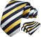 HISDERN Men's Wedding Tie and Handkerchief Houndstooth Check Plaid Tie Party Business Formal Necktie &amp; Pocket Square Set&hellip;