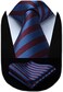 HISDERN Men's Wedding Tie and Handkerchief Houndstooth Check Plaid Tie Party Business Formal Necktie &amp; Pocket Square Set&hellip;