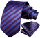 HISDERN Men's Wedding Tie and Handkerchief Houndstooth Check Plaid Tie Party Business Formal Necktie &amp; Pocket Square Set&hellip;
