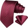 HISDERN Men's Wedding Tie and Handkerchief Houndstooth Check Plaid Tie Party Business Formal Necktie &amp; Pocket Square Set&hellip;