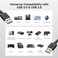 كيبل ماترز كيبل USB 3.0 من قطعتين (كيبل USB الى USB ذكر الى ذكر) باللون الاسود بطول 6 قدم