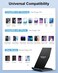 NANAMI Fast Wireless Charger, Qi Certified Charger Wireless Charging Stand Compatible iPhone X/XS/XR/XS Max/8/8 Plus,Samsung Galaxy S10 S10+ S9 S9+ S8 S8+ S7 S7edge Note10/9/8 and All Qi-Enabled Phone
