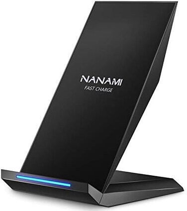 NANAMI Fast Wireless Charger, Qi Certified Charger Wireless Charging Stand Compatible iPhone X/XS/XR/XS Max/8/8 Plus,Samsung Galaxy S10 S10+ S9 S9+ S8 S8+ S7 S7edge Note10/9/8 and All Qi-Enabled Phone