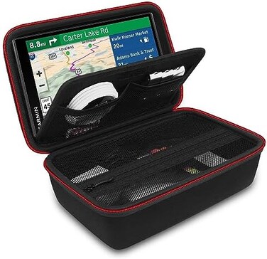 حافظة صلبة لنظام تحديد المواقع GPS 6-7 انش جارمين درايف سمارت 76/65/61/86، RV 750/780/785، dezl OTR700/610/800، نوفي 2797LMT جارمين كاتاليست، نظام ملاحة حركة المرور، مساحة اضافية للملحقات