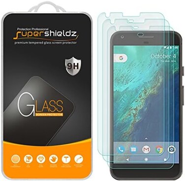 واقي شاشة من الزجاج المقسى من Supershieldz [عبوة من 3 قطع] لهاتف Google (Pixel XL) ، مضاد للخدش ، مضاد لبصمات الأصابع ، استبدال مدى الحياة [لا يناسب Pixel 3 XL]