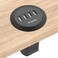 Simpeak 30W 4-Port USB Charging Station Mount with Power Cable (Match 2Pieces Desk Grommet) - Black