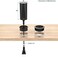 Simpeak 30W 4-Port USB Charging Station Mount with Power Cable (Match 2Pieces Desk Grommet) - Black