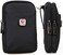 VIIGER Versatile Nylon Dual Phone Holster Cellphone Belt Case Holder Mens Belt Pouch w/Clip Smartphone Belt Loop Pouch Bag 2 Zipper Pockets Compatible with iPhone 15 Pro Max Case 16 Pro S25, Black