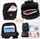VIIGER Versatile Nylon Dual Phone Holster Cellphone Belt Case Holder Mens Belt Pouch w/Clip Smartphone Belt Loop Pouch Bag 2 Zipper Pockets Compatible with iPhone 15 Pro Max Case 16 Pro S25, Black