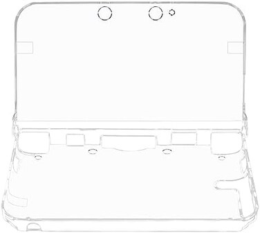 اوستينت حافظة حماية صلبة من الكريستال الشفاف لجهاز نينتندو 3DS XL LL لون ابيض شفاف