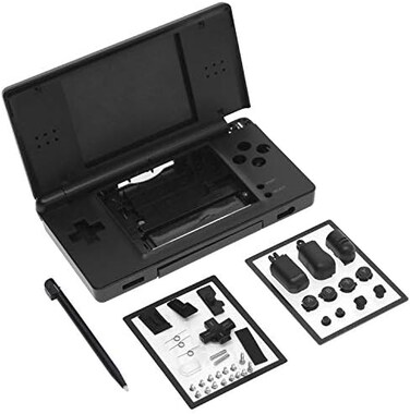 OSTENT Full Repair Parts Replacement Housing Shell Case Kit Compatible for Nintendo DS Lite NDSL Color Black