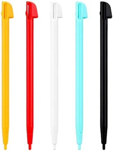 قلم اللمس البلاستيكي الملون من OSTENT متوافق مع نينتندو وي يو أداة تحكم بالألعاب حزمة من 5