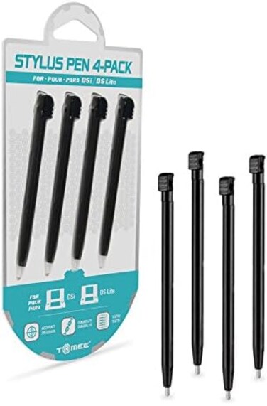 Tomee Stylus Pen Set for Nintendo DSi/ Nintendo DS Lite (Black) (4-Pack)