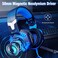 VersionTECH. G2000 Stereo Gaming Headset for Xbox One PS4 PC, Surround Sound Over-Ear Headphones with Noise Cancelling Mic, LED Lights, Volume Control for Laptop, Mac, PS3, Nintendo Switch Games -Blue