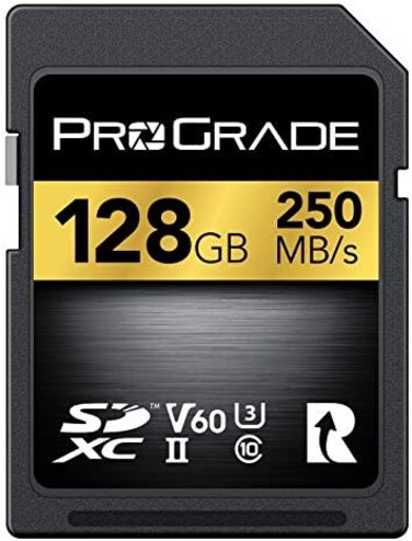 بطاقة SD V60 (128GB) سرعة كتابة تصل إلى 130 ميجابايت/ثانية وسرعة قراءة 250 ميجابايت/ثانية   لمدوني الفيديو المحترفين وصانعي الأفلام والمصورين وقيمي المحتوى - يتضمن تحديث البرامج