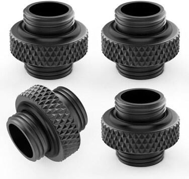 اس دي تي سي تيك 4 قطع من موصلات G1/4 انش 5 ملم ذكر الى ذكر مع حلقة دائرية محكمة الغلق لانظمة تبريد المياه للكمبيوتر