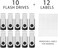 Enfain [Not 128GB ] 10 Pack Small Capacity 128 MB USB Flash Drive Bulk 128MB Thumb Drives in Black, with LED Indicator, 12 x Removable White Labels for Marking Contents Loaded