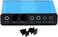 بطاقة صوت خارجية USB 2.0 6 قنوات 5.1 محول صوت محيطي S/PDIF للكمبيوتر الشخصي - ازرق