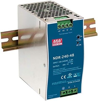 لينوفيجن وحدة تزويد الطاقة من سلسلة NDR-240-48 NDR-240 بقدرة 240 واط بمخرج واحد 48 فولت PFC DIN من مينت ويل - (S)