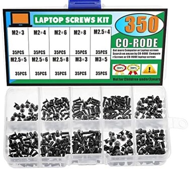 CO-RODE CO RODE 350 Pieces Laptop Screws Notebook Computer Screw Kit Set for IBM HP Dell Lenovo Samsung Sony Toshiba Gateway