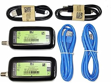 محول دايركت تي في برودباند ديكا ايثرنت الى محوري من دايركت تي في - الجيل الثالث (مع 2 كيبل طاقة USB)