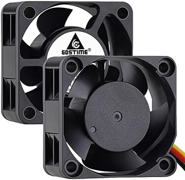 مروحة 40 ملم، مروحة 12 فولت 3 دبابيس، 40 ملم × 40 ملم × 20 ملم، مبرد وحدة المعالجة المركزية 4020 عديم المسفرات (عبوة من قطعتين)