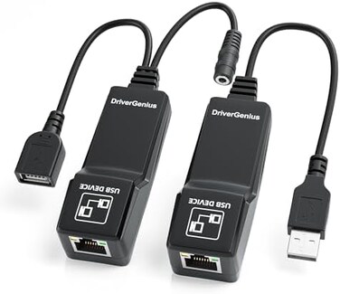 موسع شبكة USB 2.0 من في توب عبر ار جيه 45 كات 5 / كات 6 / كات 7 ايثرنت بدون برنامج تشغيل لنظام التشغيل ويندوز 10 / ماك او اس 10.12 / اوبونتو (50 متر)