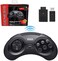 Retro-Bit Sega Genesis 2.4 Ghz Wireless Controller for Sega Genesis Original/Mini, Switch, PC, Mac - Includes Controller, 2 Receivers &amp; Storage Case (Black)