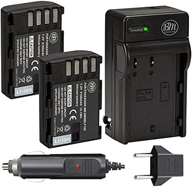 بي ام بريميوم بطاريات وشاحن DMW-BLF19، DMW-BLF19e، DMW-BLF19PP لكاميرا باناسونيك لوميكس DC-G9، DC-GH5، DMC-GH3، DMC-GH3K، DMC-GH3K، DMC-GH4، DMC-GH4K