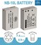 مجموعة بطاريات NB-10L وشاحن بطارية مزدوج لكاميرا كانون باور شوت G15، G16، G1X، G3X، SX40 HS، SX40HS، SX50 HS، SX50 HS، SX60 HS