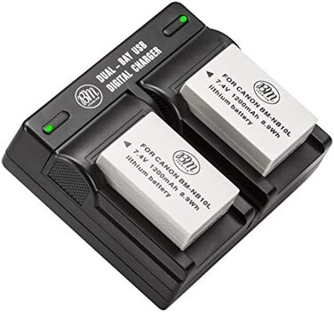 مجموعة بطاريات NB-10L وشاحن بطارية مزدوج لكاميرا كانون باور شوت G15، G16، G1X، G3X، SX40 HS، SX40HS، SX50 HS، SX50 HS، SX60 HS