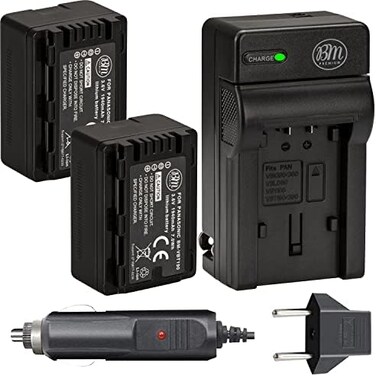 بي ام بريميوم بطاريات وشاحن بطارية VW-VBT190 لباناسونيك HC-V800K، HC-VX1K، HC-WXF1K، HCV520، HC-V550، HCV710، HCV720، HC-V750، HC-V770، HC-VX870، HC-VX981، HC-VX981 WW580، HC-W850، HCWXF99