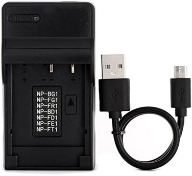 شاحن USB NP-BD1 لسوني سايبر شوت DSC-P100, DSC-P120, DSC-P150, DSC-P200, DSC-T5, DSC-T50, DSC-T500, DSC-T70, DSC-T700, DSC-T75, DSC-T77, DSC-T9, DSC-T90, DSC-T90 C-T900 كاميرا DSC-TX1 والمزيد
