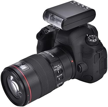 Pomya Mini Flashlight, Portable Digital On-Camera Flash Speedlite, Hot Shoe Mount Flashlight for DSLR Cameras