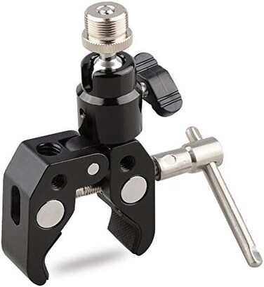 CAMVATE Crab Clamp Articulated 1/4 Mini Ball Head for Microphones