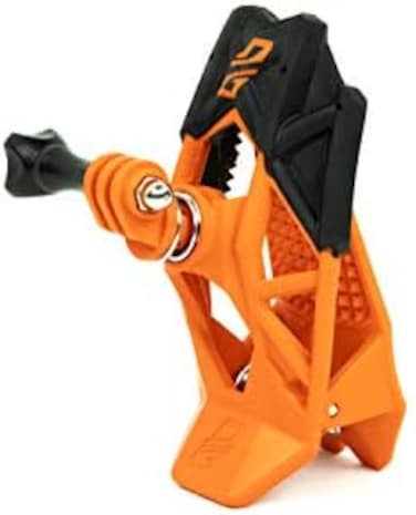 Dango Design Gripper Mount - Universal Clamp Mount for Action Cameras, Use as a Mount on Motorcycle, Powersports Helmets &amp; More - Action Orange