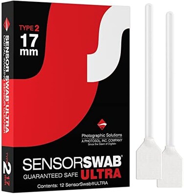 Photographic Solutions Ultra 17Mm Sensor Wipes - Camera Sensor Cleaning Wipes For Cleaning Abs-C Mirrorless Or Non-Reflective Cameras And Canon, Nikon, And Sony Dslr Cameras - Dust And Oil Remover (Pa