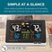La Crosse Technology 308-1414B-INT, Wireless Atomic Digital Color Forecast Station with Alerts, Black