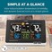 La Crosse Technology 308-1414B-INT, Wireless Atomic Digital Color Forecast Station with Alerts, Black