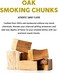 Fire &amp; Flavor Oak Wood Chunks for Smoking and Grilling - All-Natural, Long-Lasting with a Mildly Sweet Flavor - Large Chunk Wood Chips for Smokers