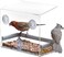 PetFusion Tranquility Window Bird Feeder in Premium Lucite Acrylic. (I) Removable Tray, (II) 3 Perches, Clear