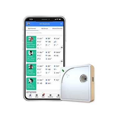 Ubibot WS1 WiFi Temperature Sensor, Wireless Thermometer Hygrometer, Humidity Monitor, Remote Data Logger with Free App Alerts, IFTTT Thermometer, Android and iOS App(2.4GHz WiFi only,no hub required)