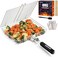 AIZOAM Izum Stainless Steel Barbecue Basket, Large Collapsible Barbecue Basket With Removable Handle, Barbecue Basket For Fish, Vegetables And Barbecue Accessories