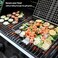 AIZOAM Izum Stainless Steel Barbecue Basket, Large Collapsible Barbecue Basket With Removable Handle, Barbecue Basket For Fish, Vegetables And Barbecue Accessories