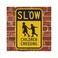 سمارت ساين - لافتة K-5198-HI-12x18 "Slow - Children Crossing"   12 انش × 18 انش 3M عاكس عالي الكثافة من الالومنيوم بلون اسود على اصفر